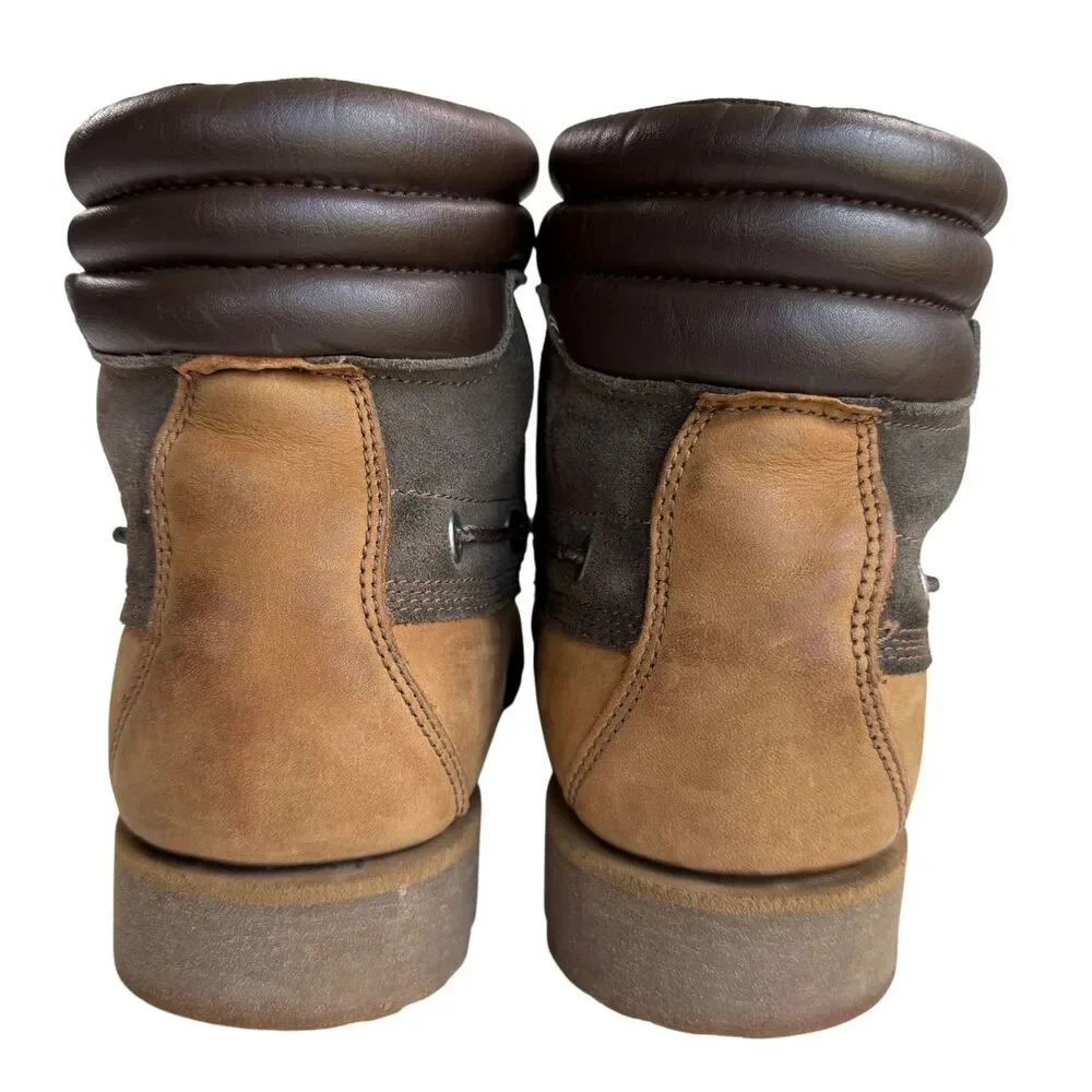 Timberland Men's AE Oakwell Nubuck Leather Mid Moc Toe Boots Size 11 Brown Green
